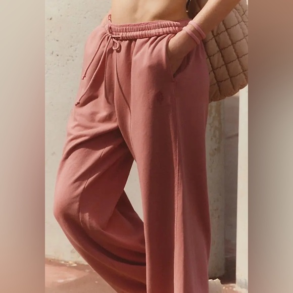NWT Free People All Star Pants Sweatpants Joggers in Petal Pink - Picture 3 of 9